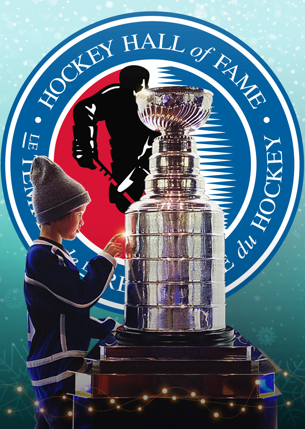 Boy with Stanley Cup.